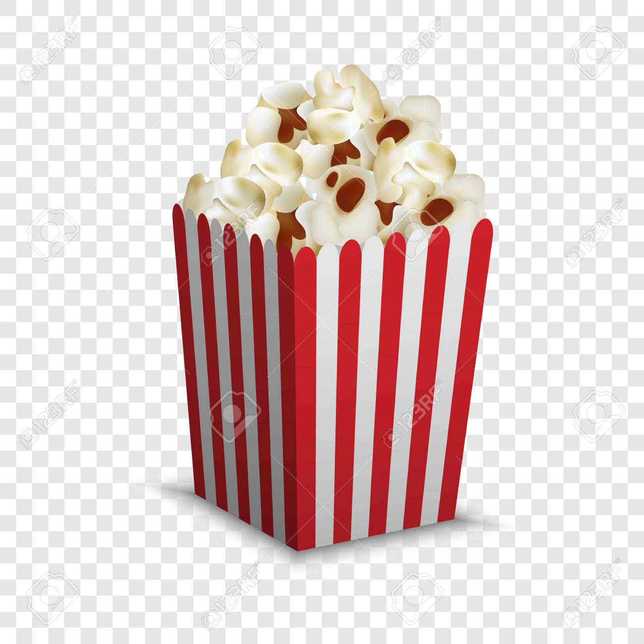 Stripped Popcorn Box Mockup Realistic Illustration Of Stripped Royalty Free Cliparts Vectors And Stock Illustration Image 105287222