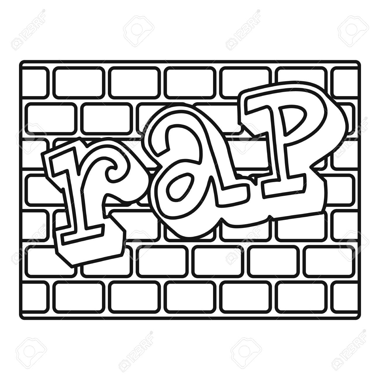 Rap Bricks Wall Icon Outline Rap Bricks Wall Icon For Web Design