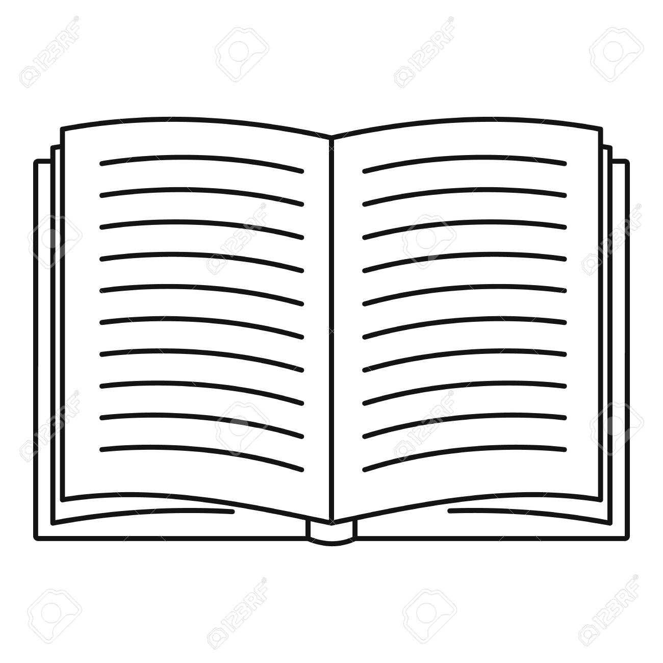 Open Book Icon Outline Open Book Vector Icon For Web Design Isolated On White Background Royalty Free Cliparts Vectors And Stock Illustration Image 127483299