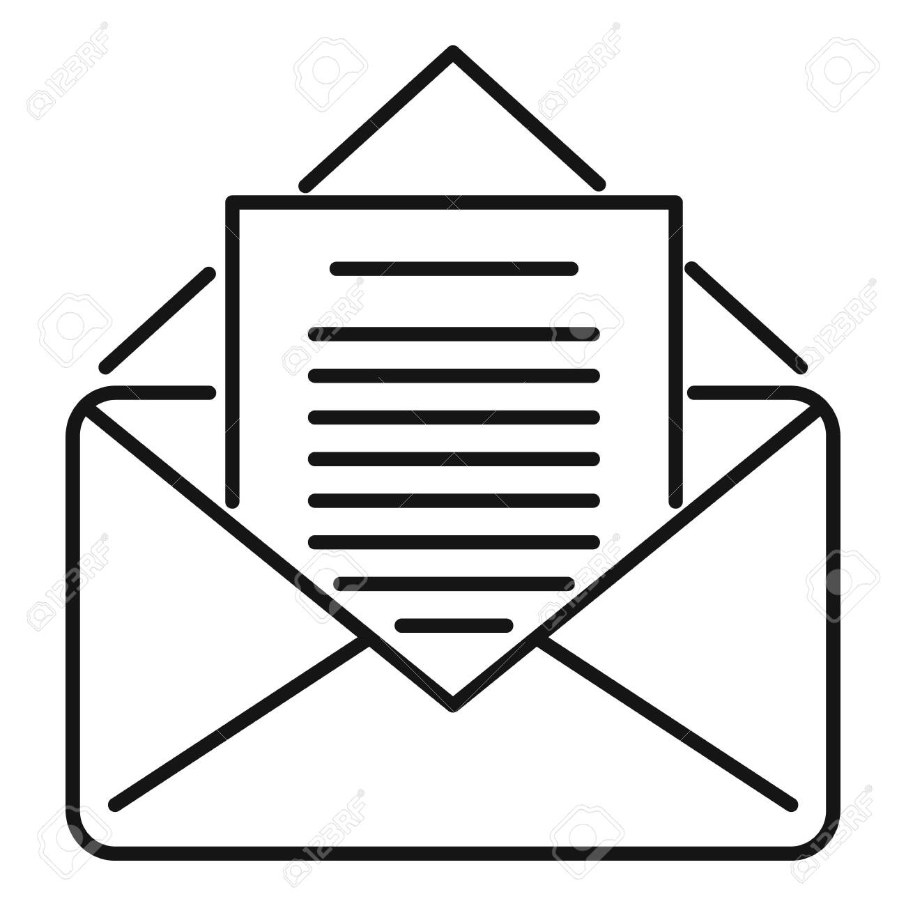 Envelope catalog icon outline style Royalty Free Vector