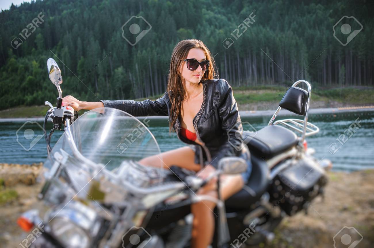 leather jacket and shorts