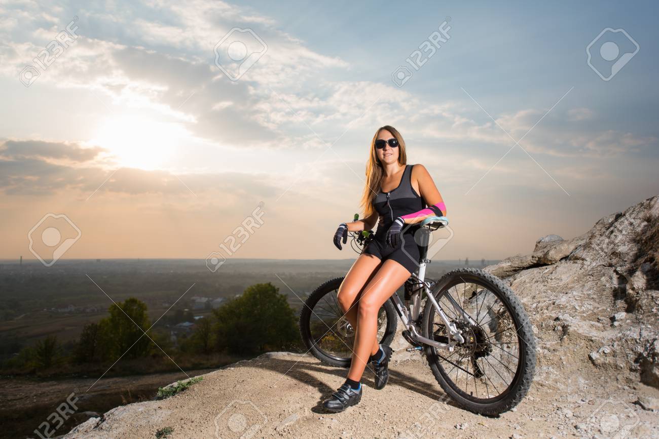 girl on mountain bike