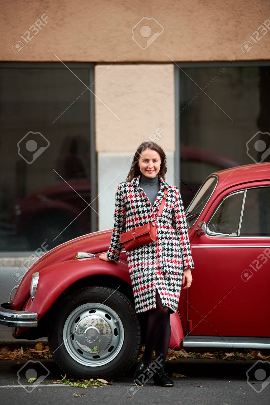 sweety brunette female leaning