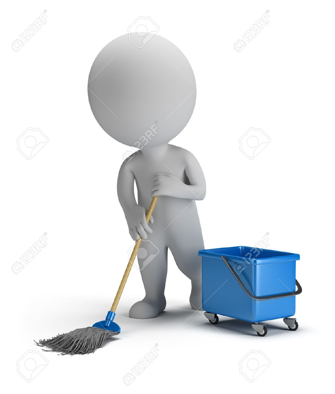 3d small person cleaner