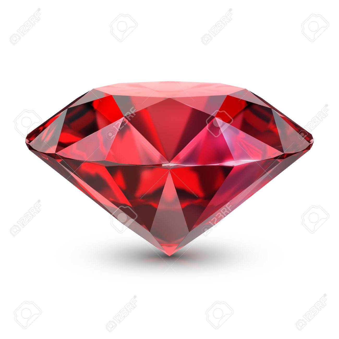 Ruby. 3d image. Isolated white background. - 76967543 Ruby. 3d image. Isolated white background. - 76967543