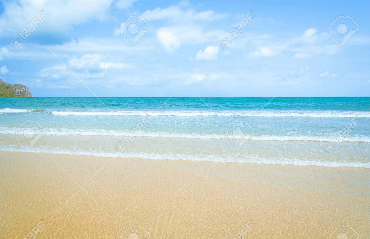 Beautiful Sea Summer, Beautiful Beach Background Stock Photo, Picture and  Royalty Free Image. Image 54556069., image size:1300x839
