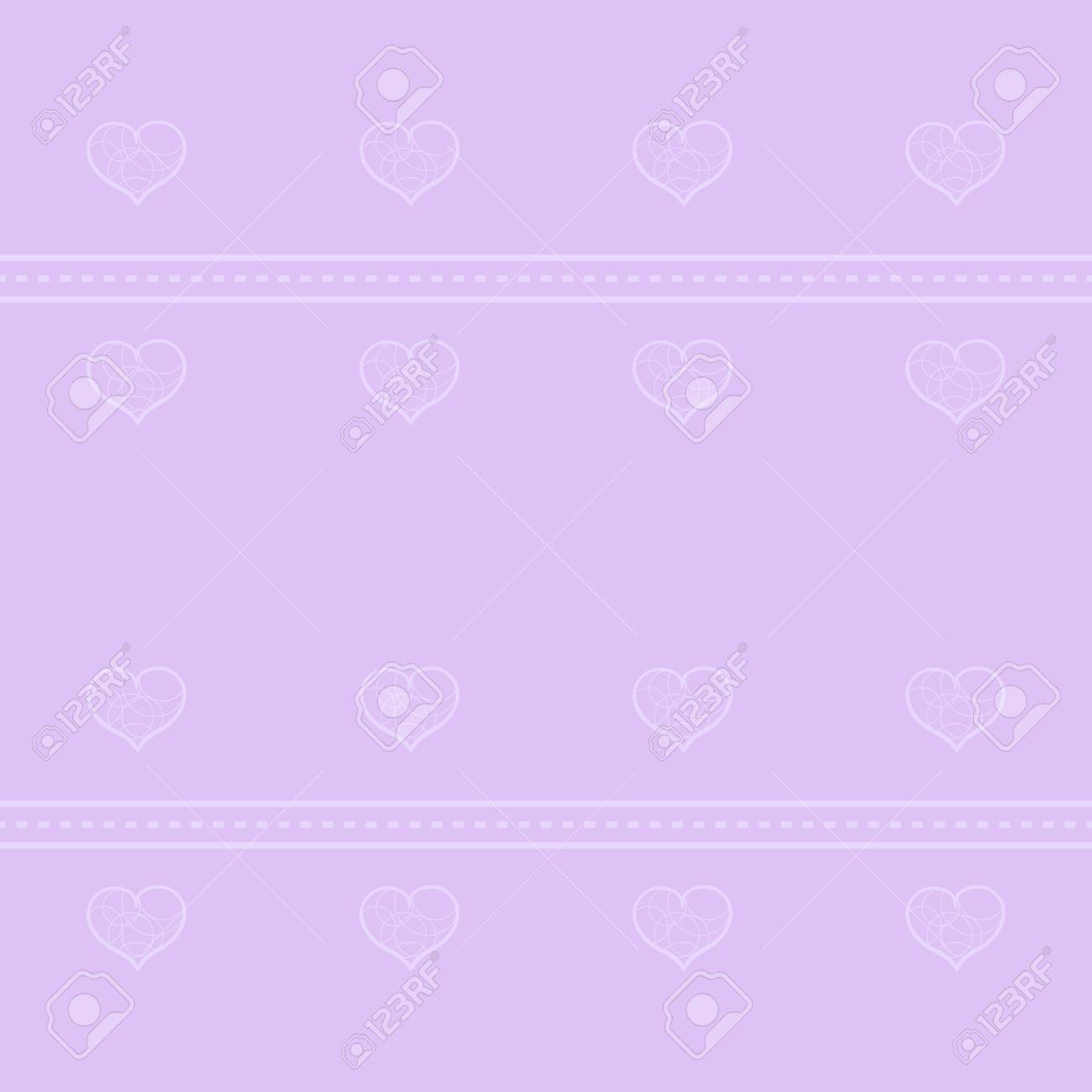 ハートとストライプの水平方向の行で光紫色のシームレスな背景 紫の繰り返しパターン ベクトル のイラスト素材 ベクタ Image