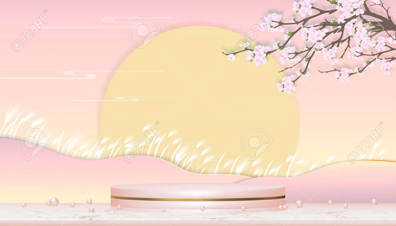 Quarto de estúdio com podium display, apple blossom no fundo pastel rosa, vetor 3d bandeira de pano de fundo da mola do cilindro de ouro rosa stand on rose folha de ouro piso de mármore com flor de ramos rosa sakura - 180242805 Quarto de estúdio com podium display, apple blossom no fundo pastel rosa, vetor 3d bandeira de pano de fundo da mola do cilindro de ouro rosa stand on rose folha de ouro piso de mármore com flor de ramos rosa sakura - 180242805