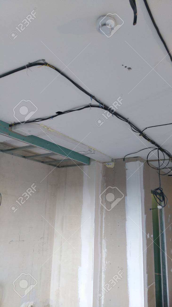 finishing works in an apartment construction site stock photo finishing works in construction