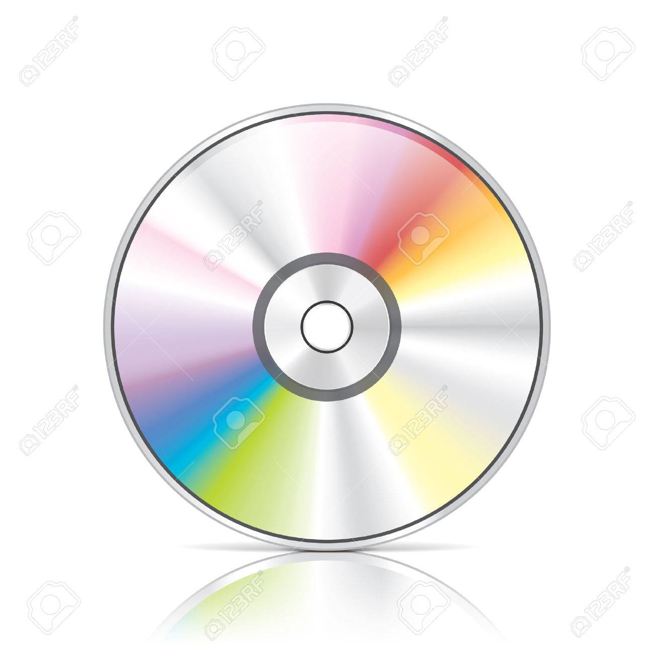 Dvd または Cd ディスクの写実的な図 のイラスト素材 ベクタ Image