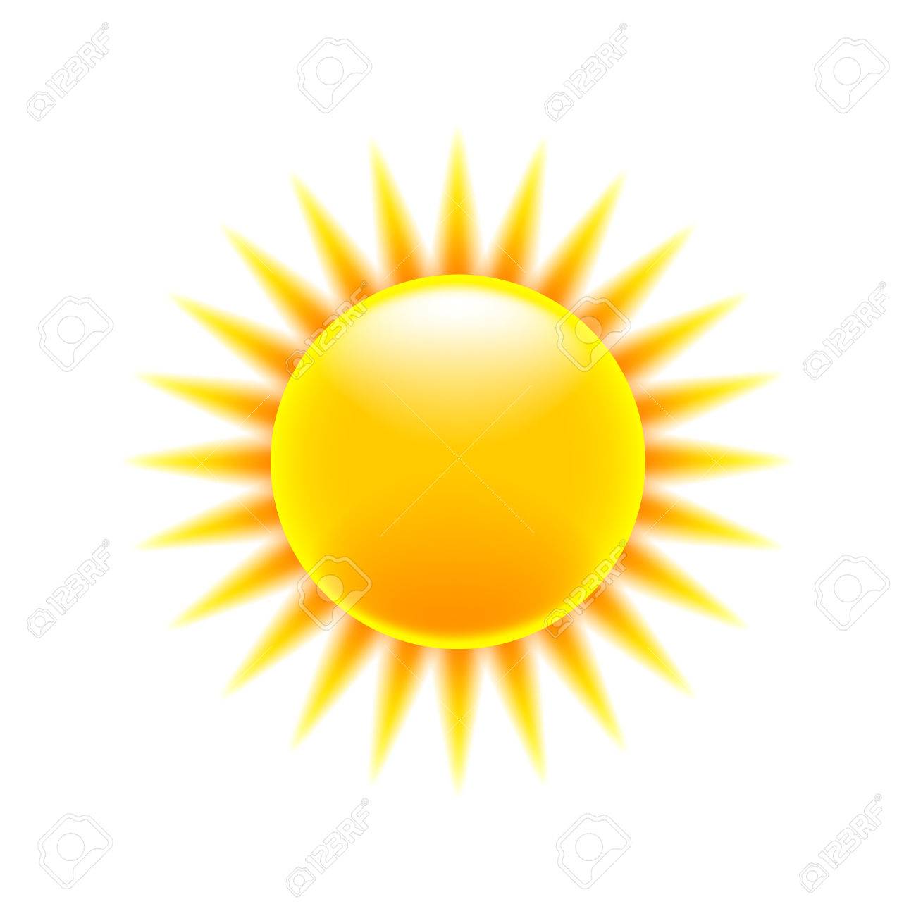 cartoon sun icon isolated