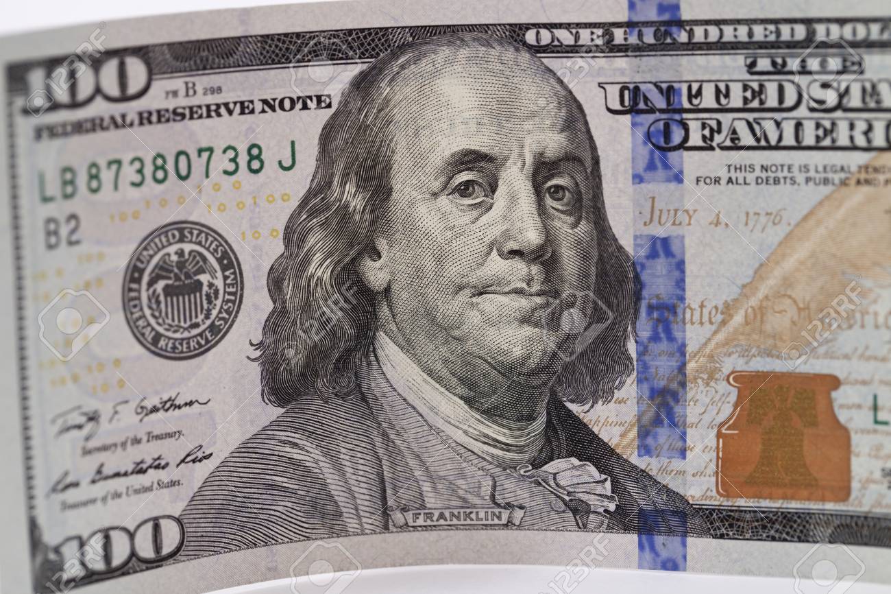 새로운 홀로그램 보호 홀로그램 리본으로 100 달러 로열티 무료 사진, 그림, 이미지 그리고 스톡포토그래피. Image 27218337