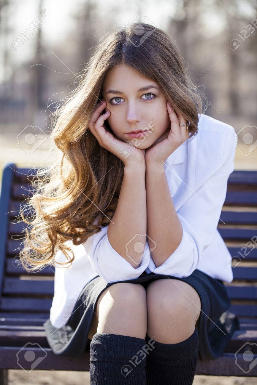 Portrait Close Up Of Young Beautiful Blonde Schoolgirl On Spring Street Background Stock Photo 41384446 Portrait Close Up Of Young Beautiful Blonde Schoolgirl On Spring Street Background Stock Photo 41384446