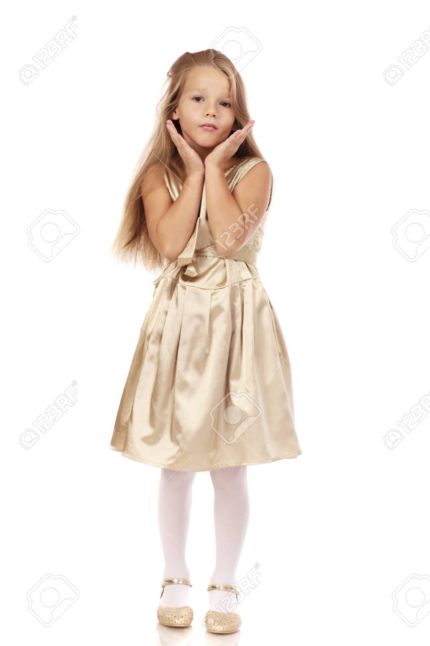 robe doree petite fille