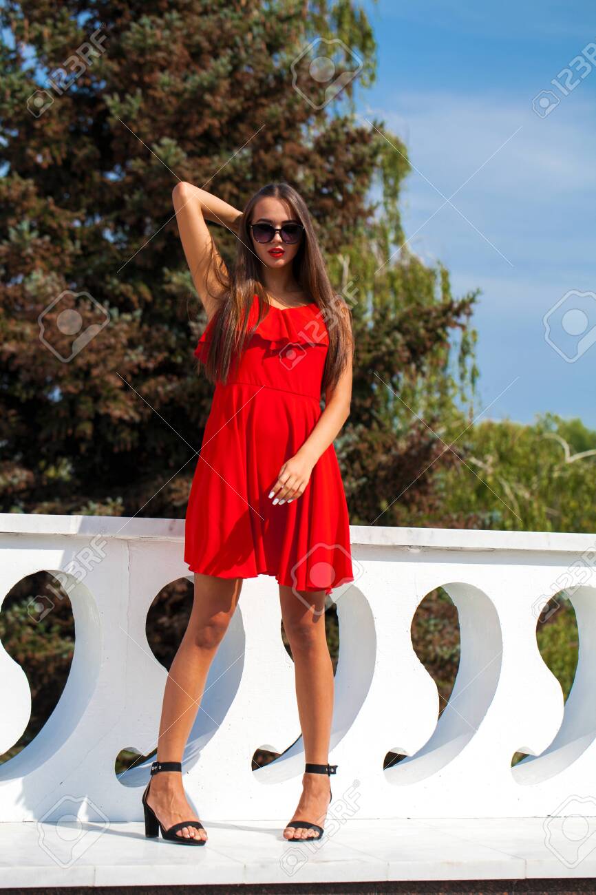 sexy red summer dress