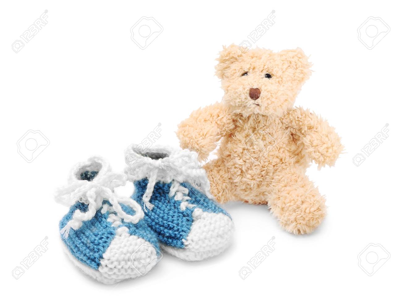 knitted baby teddy