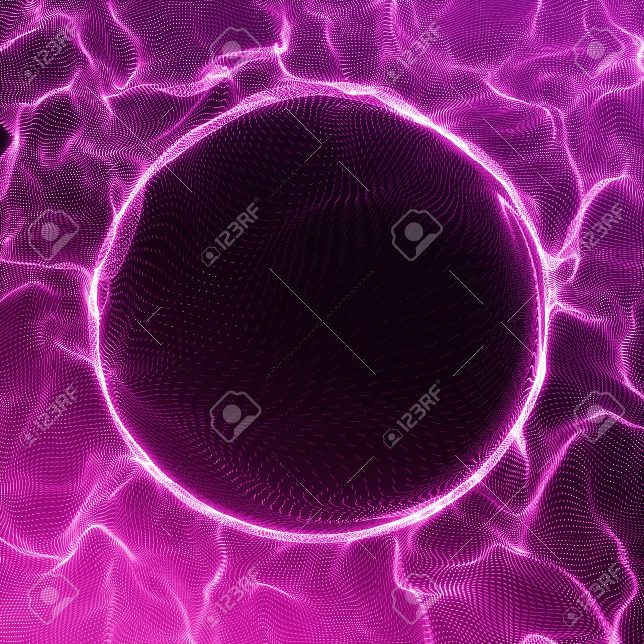 未来的な背景 稲妻渦の背景 3d レンダーイラストレーター 抽象トンネル 未来的なスタイル ターニングチューブ パースペクティブの背景 コピー用のスペースを持つフレーム の写真素材 画像素材 Image