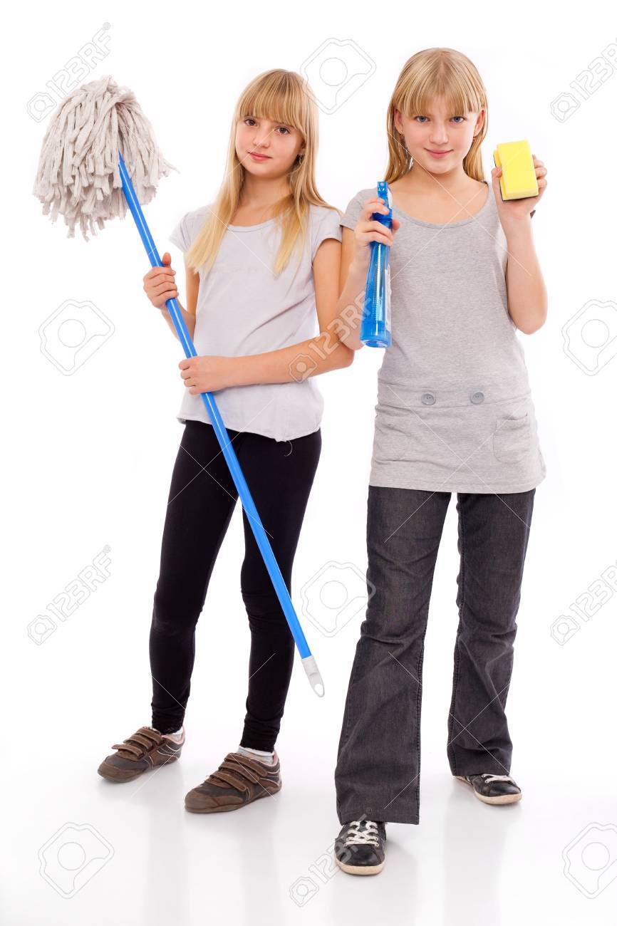 chicas de limpieza