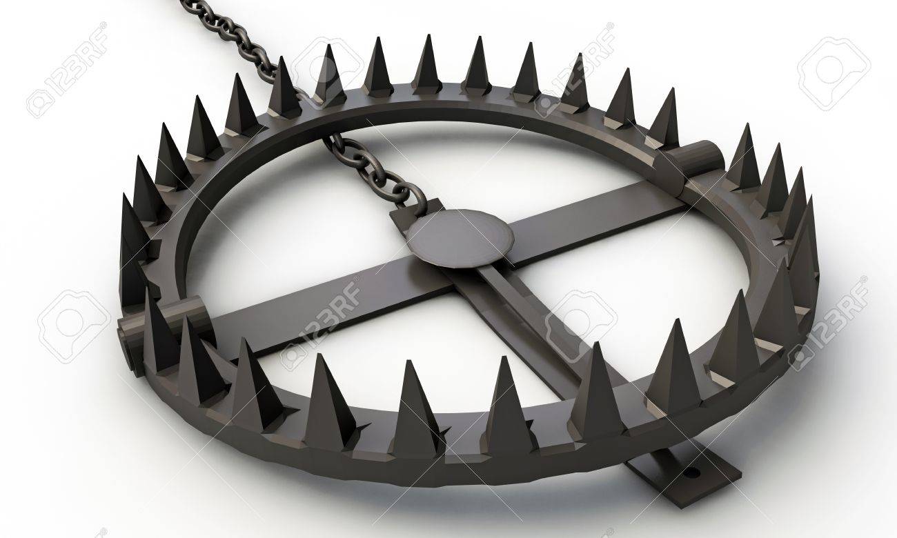 白い背景で隔離ベアトラップします。の写真素材・画像素材 Image 16086590