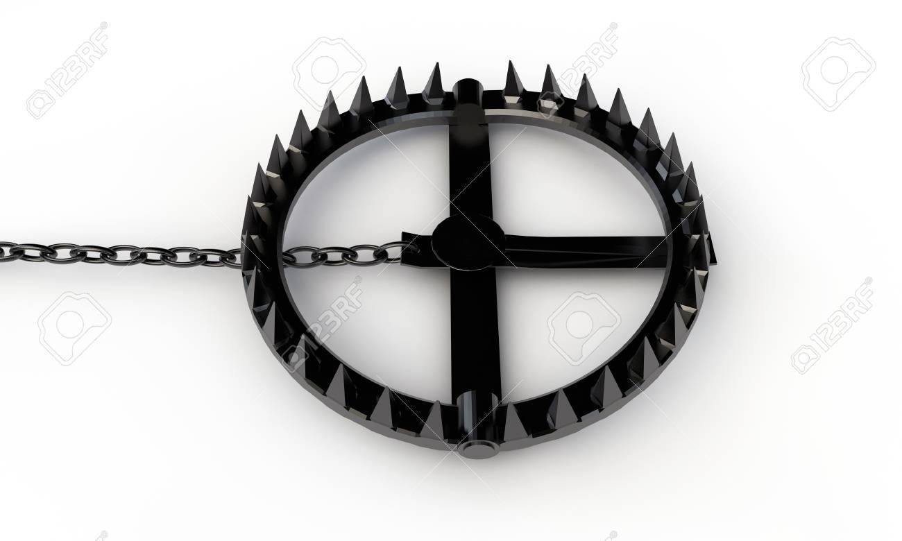 白い背景で隔離のベアトラップします。の写真素材・画像素材 Image 21090603