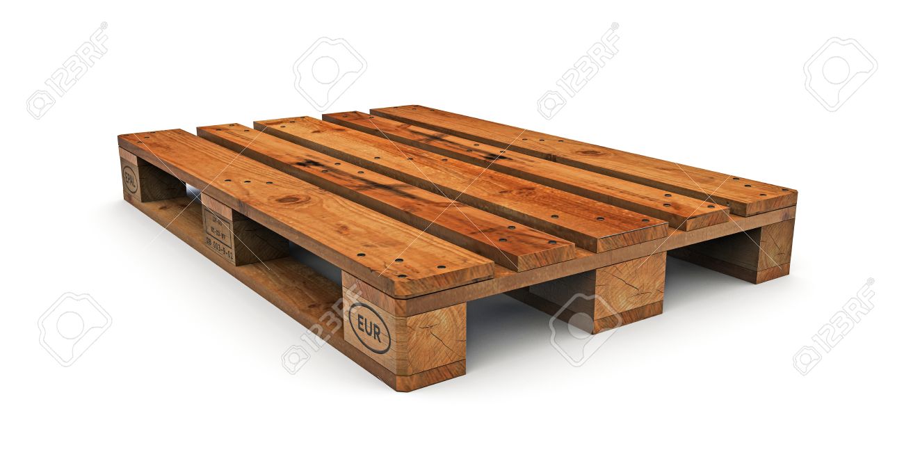 Euro Pallet Isolated On White Background Euro Pallet Isolated On White Background