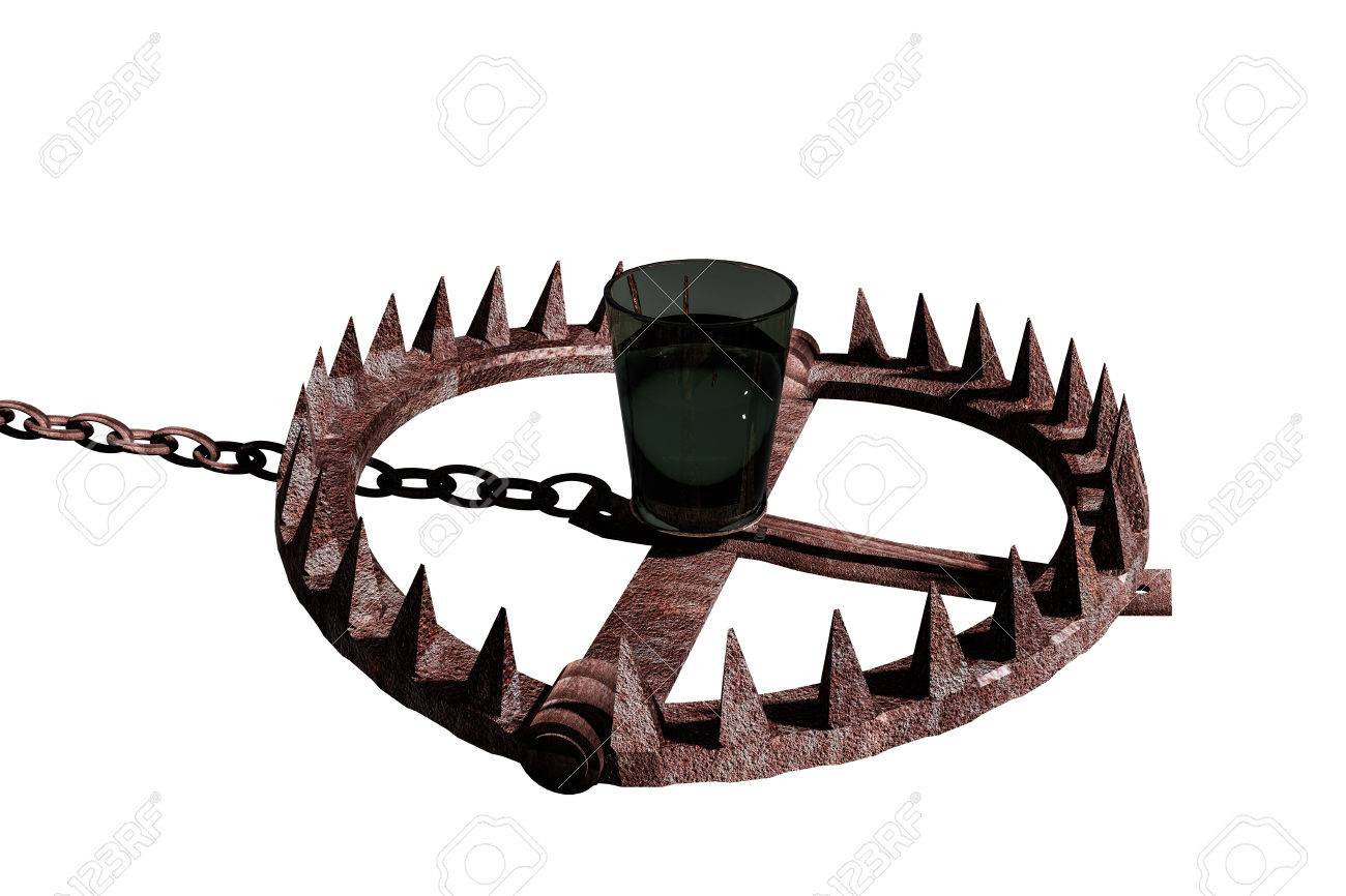 白い背景で隔離のベアトラップします。の写真素材・画像素材 Image 54949161