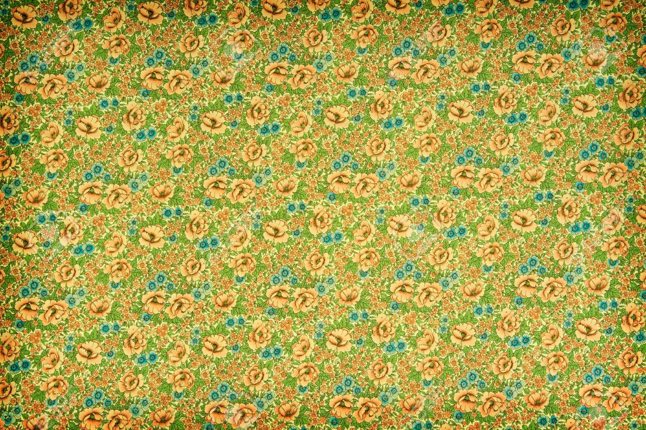 Green And Yellow Vintage Floral Wallpaper With A Dense Repeat Stock Photo Picture And Royalty Free Image Image 16186171