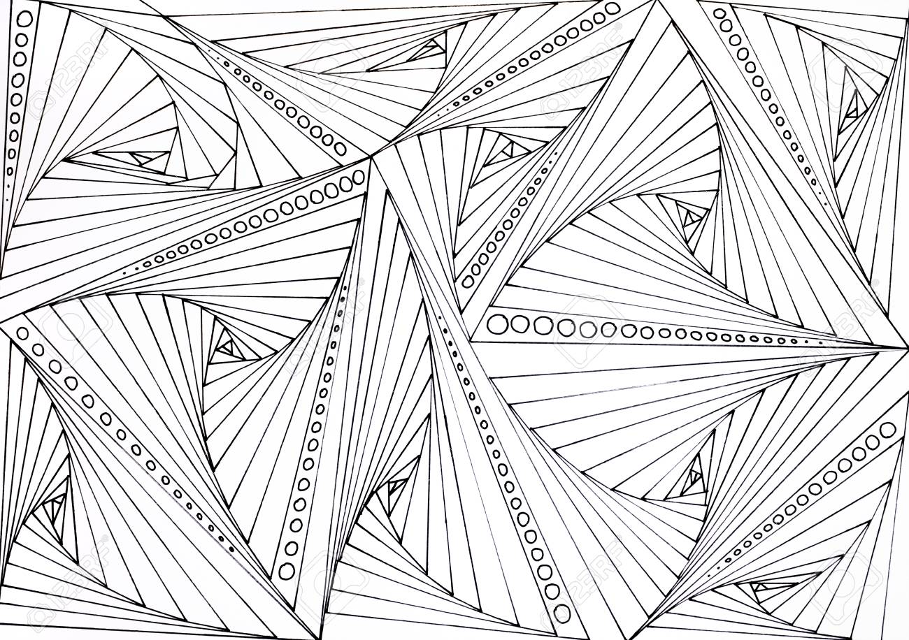 Adult Coloring Book Hand Drawn Illustration, New Stress Relieving - Adult Coloring Book Hand Drawn Illustration, New Stress Relieving