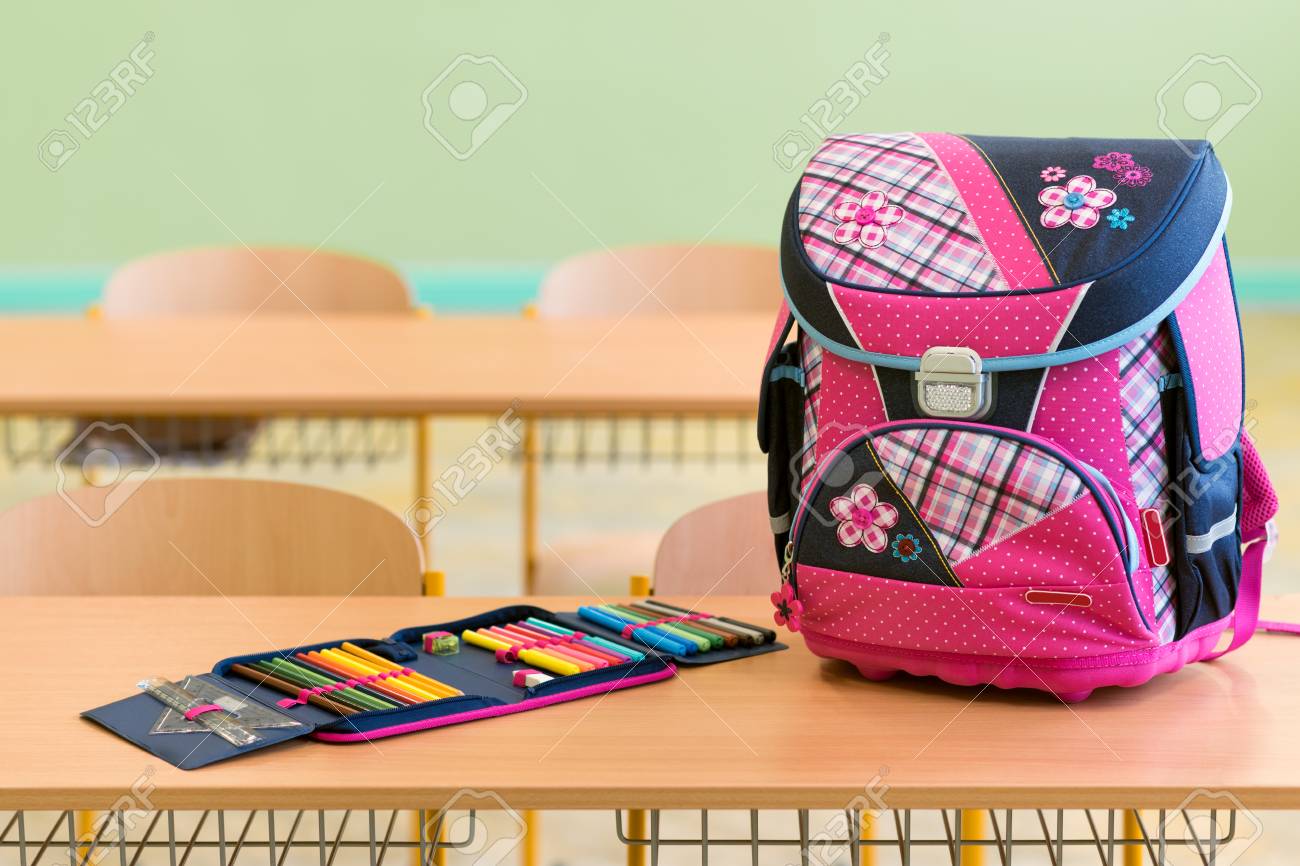 school bags and pencil cases