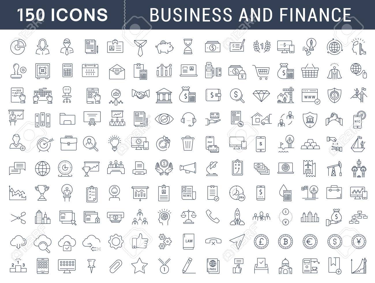 Set vector line icons in flat design with elements for mobile concepts and web apps. Collection modern infographic logo and pictogram. - 59863805 Set vector line icons in flat design with elements for mobile concepts and web apps. Collection modern infographic logo and pictogram. - 59863805