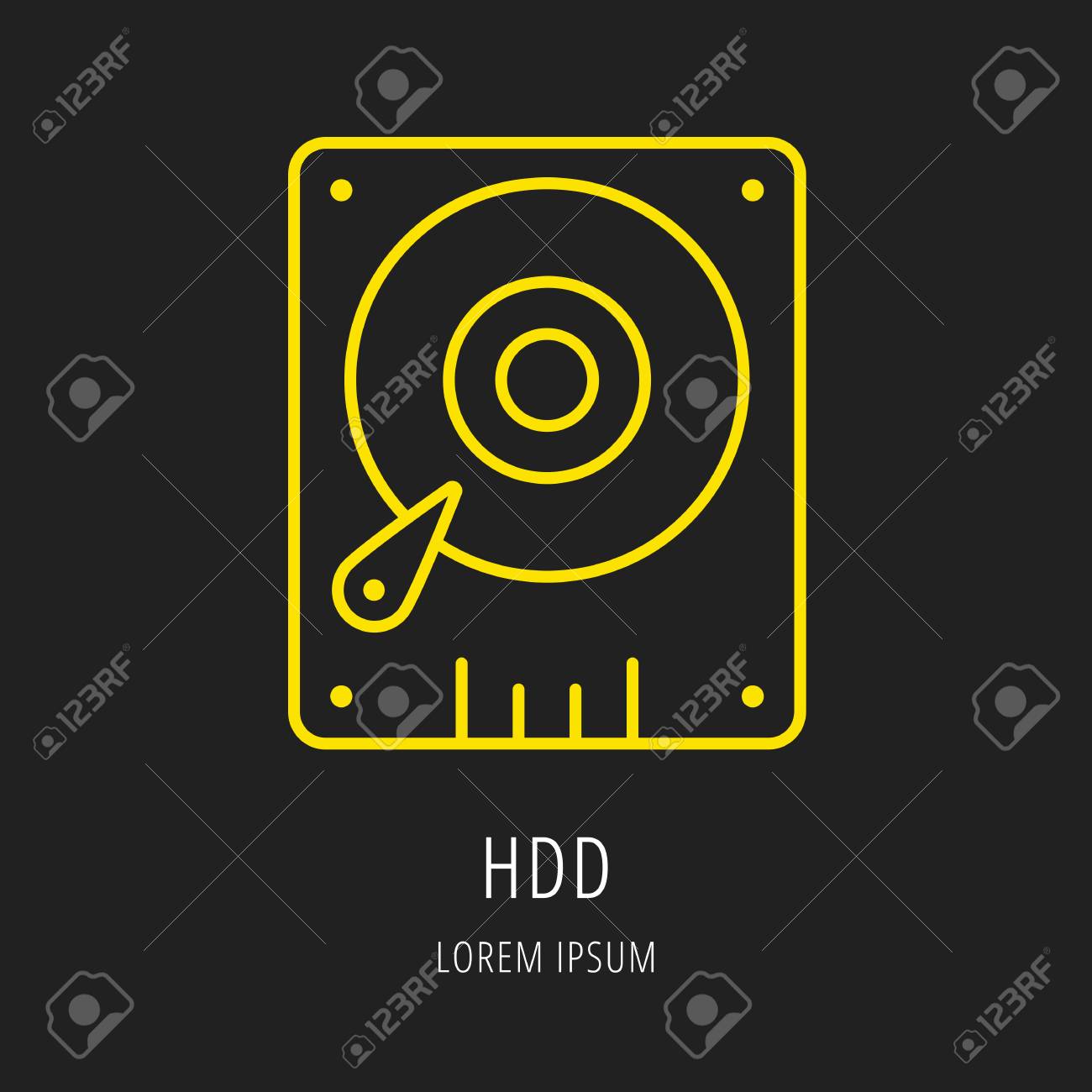 Logo Or Label Pc Upgrading Line Style Logotype Template With - 