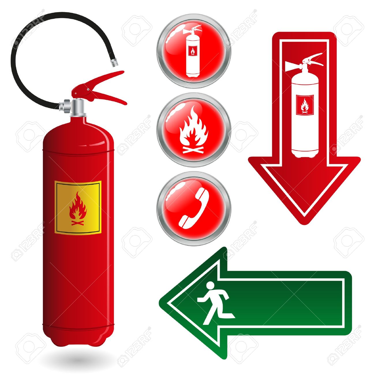 消火器標識のイラスト素材 ベクタ Image