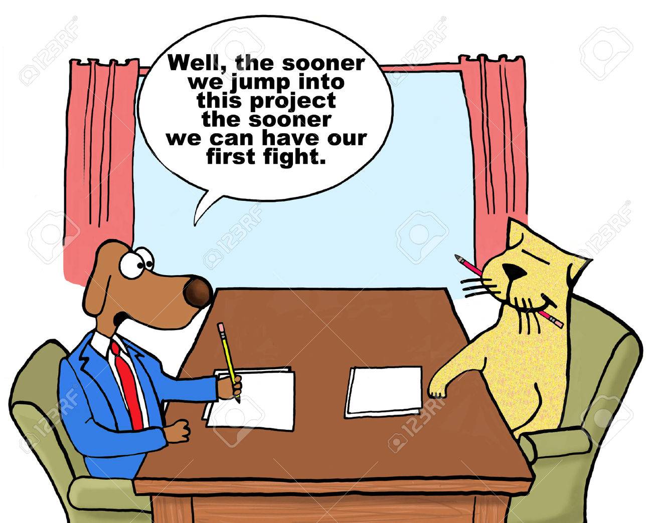 Cartoon on conflict management. - 38909924 Cartoon on conflict management. - 38909924