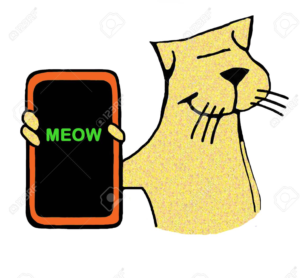 Bande Dessinee Illustration D Un Chat Tenant Un Telephone Portable Qui Lit Miaou Banque D Images Et Photos Libres De Droits Image 6138 Bande Dessinee Illustration D Un Chat Tenant Un Telephone Portable Qui Lit Miaou Banque D Images Et Photos Libres De Droits Image 6138