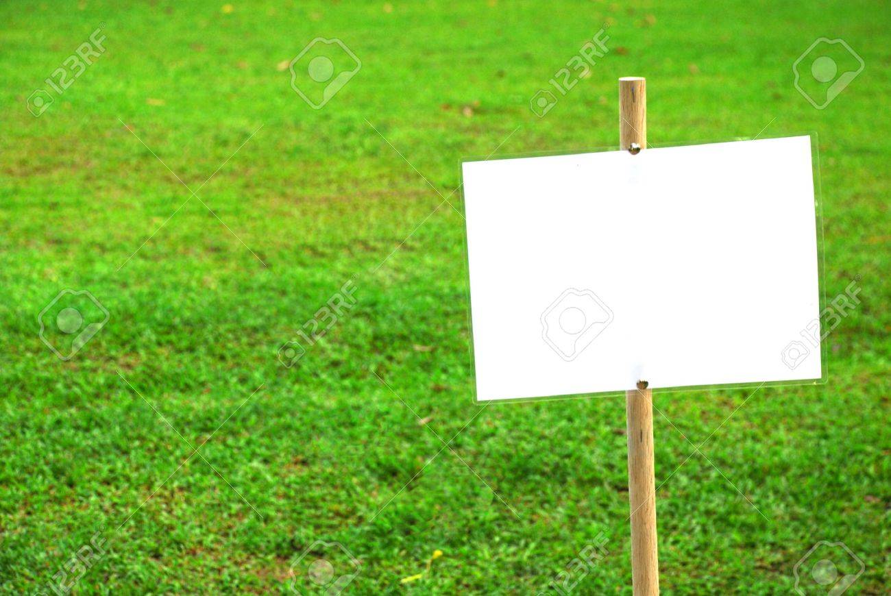 blank empty white sign