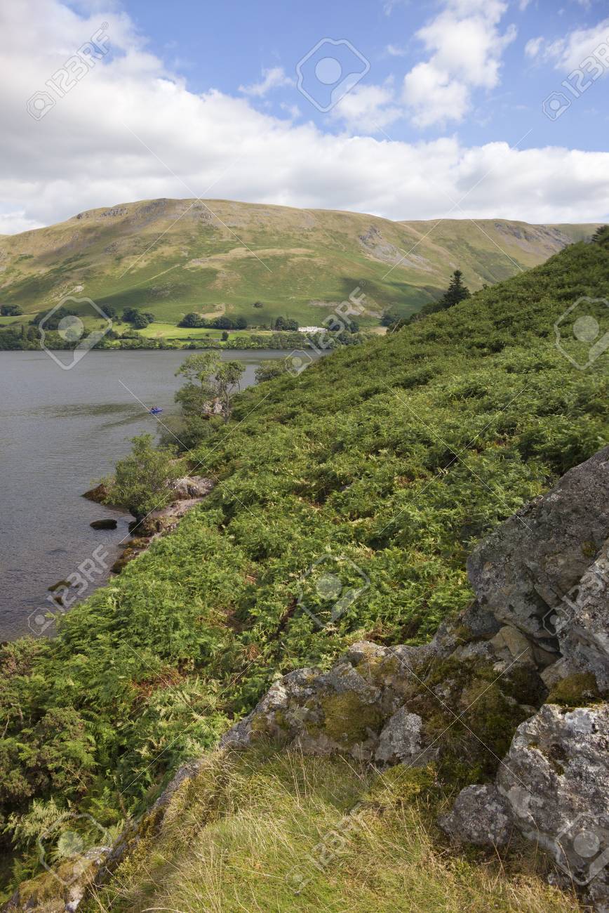 ハリンフェルからアルズウォーター落ちた 湖水地方 カンブリア州 イギリス の写真素材 画像素材 Image