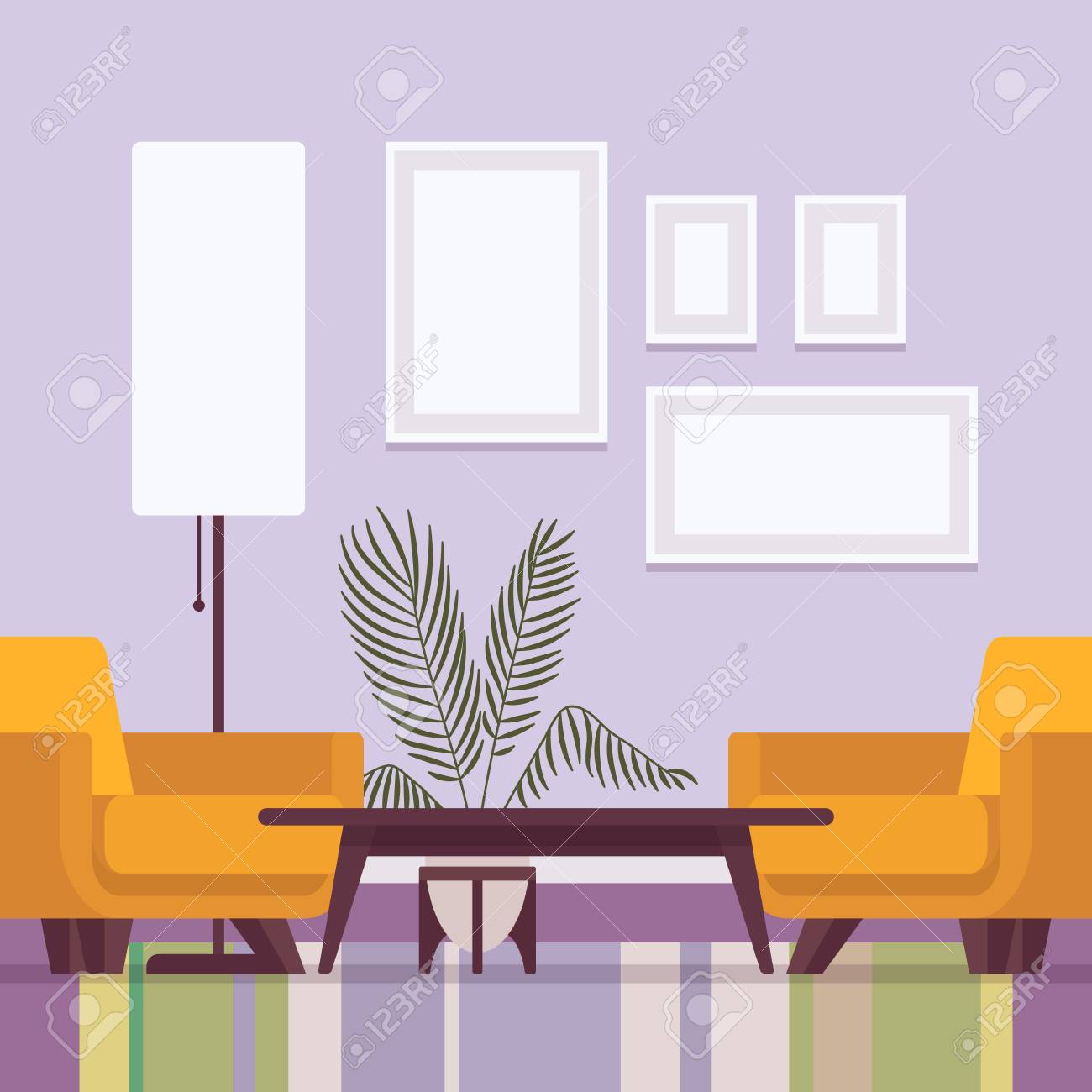 Retro-Interieur Mit Frames Für Die Kopie Lizenzfrei Nutzbare ... Retro-Interieur Mit Frames Für Die Kopie Lizenzfrei Nutzbare ...