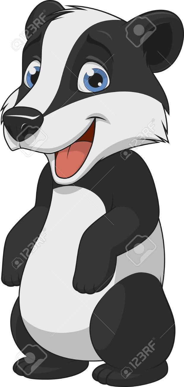 Vektor Illustration Baby Lustig Dachs Auf Einem Weissen Hintergrund Lizenzfrei Nutzbare Vektorgrafiken Clip Arts Illustrationen Image 55751078