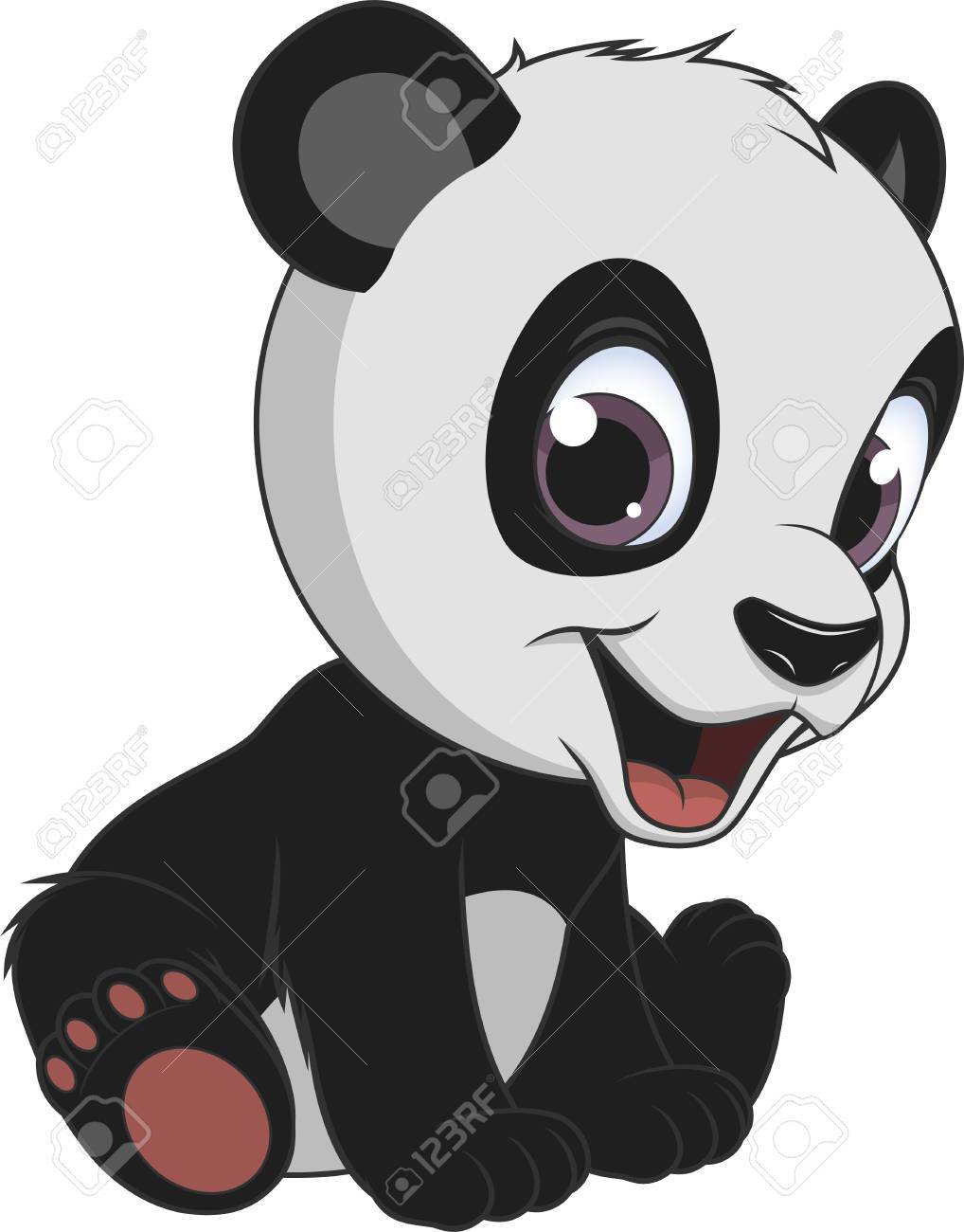 photo Imagenes De Oso Panda Bebe Animado ilustracion del vector bebe de la panda divertido oso sobre un fondo blanco