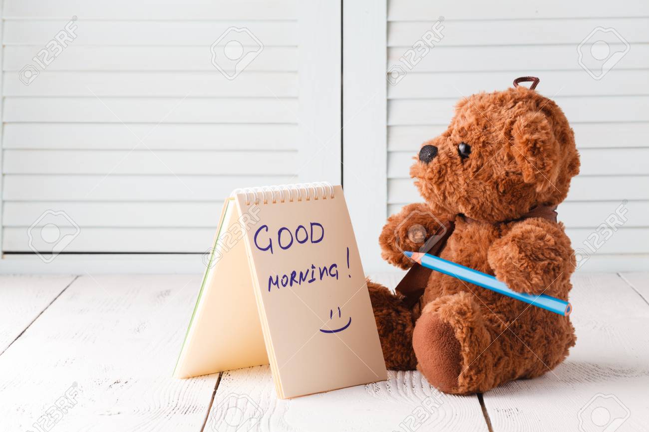 with teddy bear