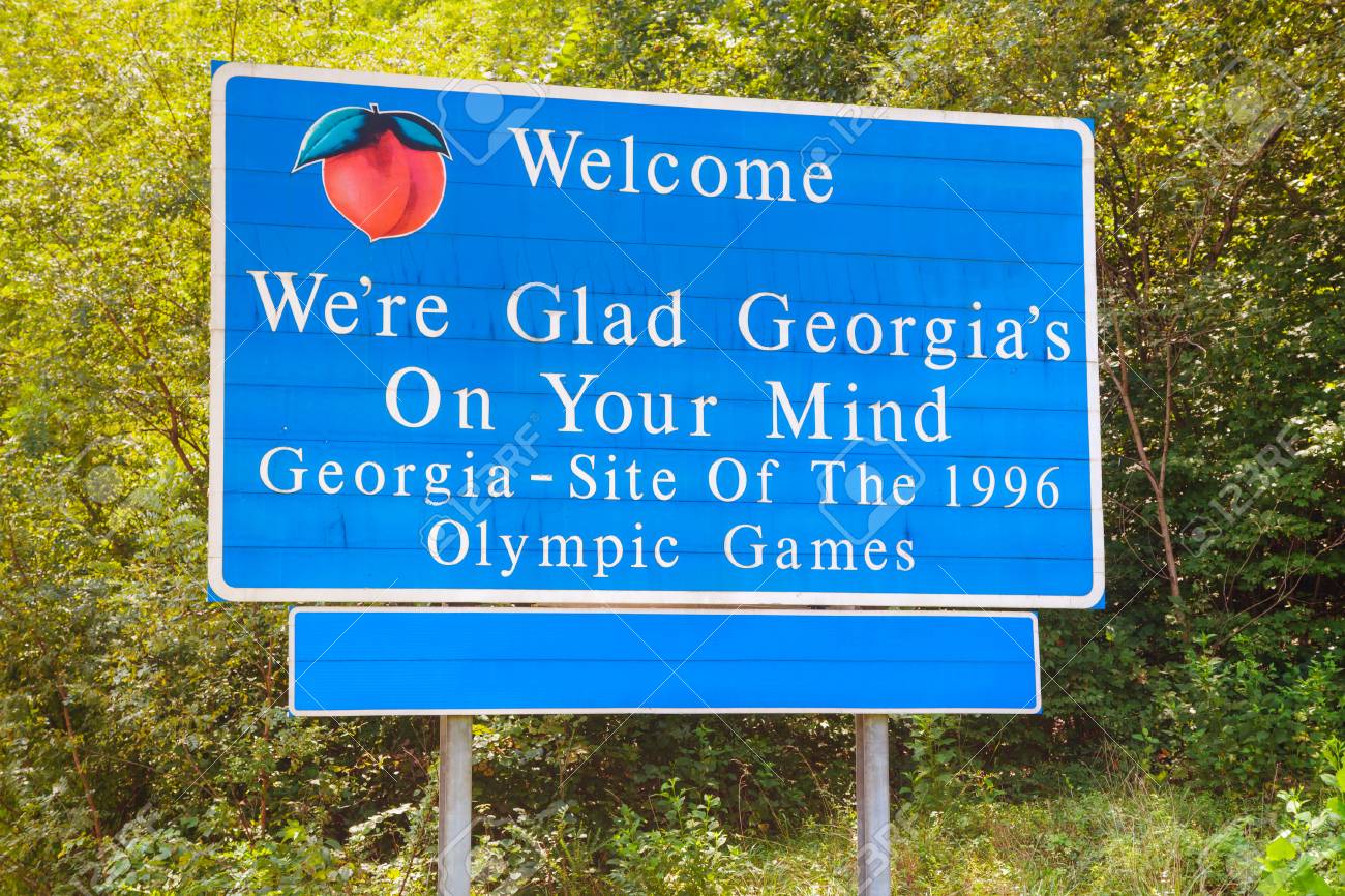 Road Sign At The Georgia State Border Stock Photo Picture And Royalty Free Image Image 63575111