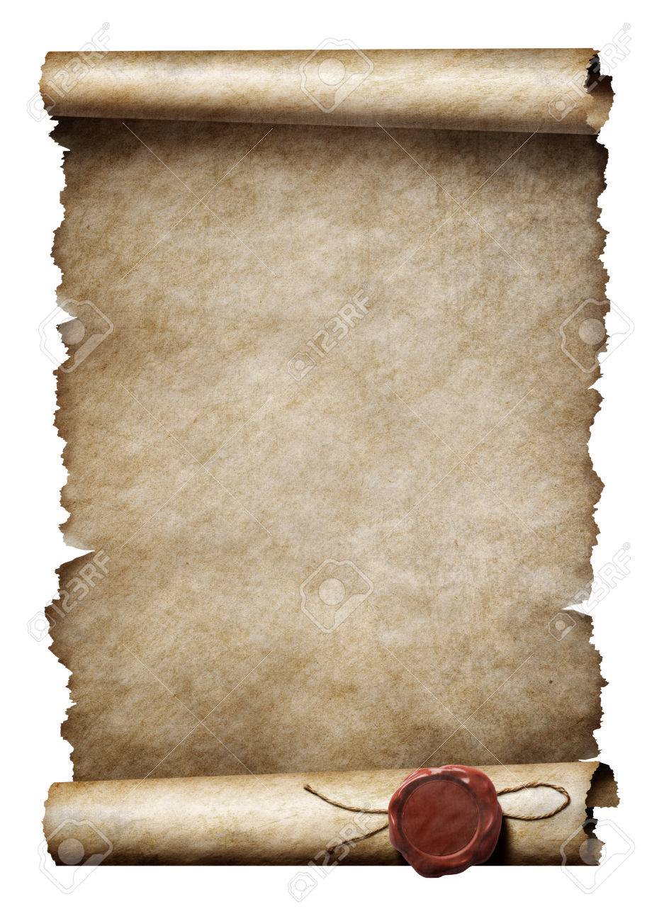 old parchment scroll with wax seal stock photo picture and royalty