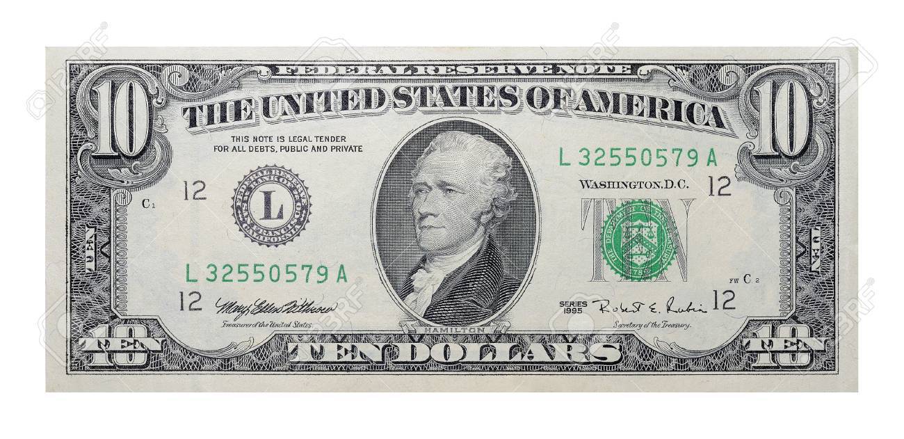 10 ドル紙幣の写真素材・画像素材 Image 54937357
