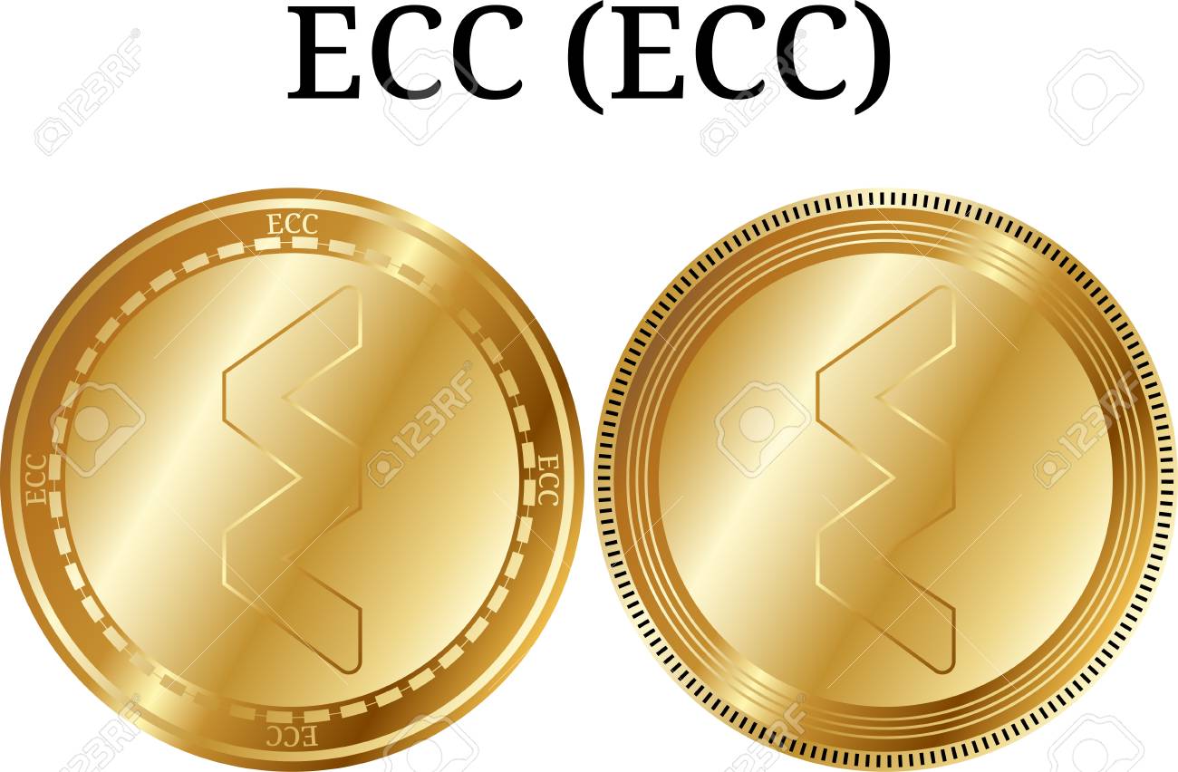 실제 황금 동전 ECC (ECC), 디지털 Cryptocurrency의 집합입니다. ECC (ECC) 아이콘을 설정합니다. 벡터  일러스트 레이 션 흰색 배경에 고립 로열티 무료 사진, 그림, 이미지 그리고 스톡포토그래피. Image 95647651
