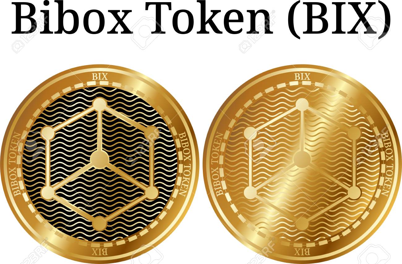 Conjunto De Moneda De Oro Física Bibox Token (BIX), Criptomoneda Digital.  Conjunto De Iconos De Token Bibox (BIX). Ilustración De Vectores Aislado  Sobre Fondo Blanco. Ilustraciones svg, vectoriales, clip art vectorizado  libre