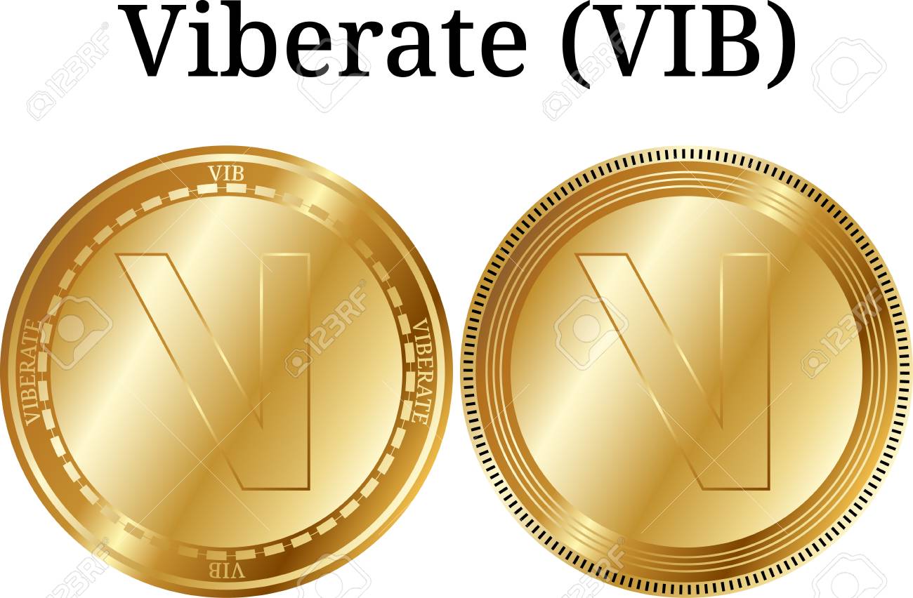 물리적 황금 동전 Vibrate(vib), 디지털 암호 화폐 세트. Viberate (vib) 아이콘이 설정되었습니다. 벡터 일러스트  레이 션 흰색 배경에 고립. 로열티 무료 사진, 그림, 이미지 그리고 스톡포토그래피. Image 95843084