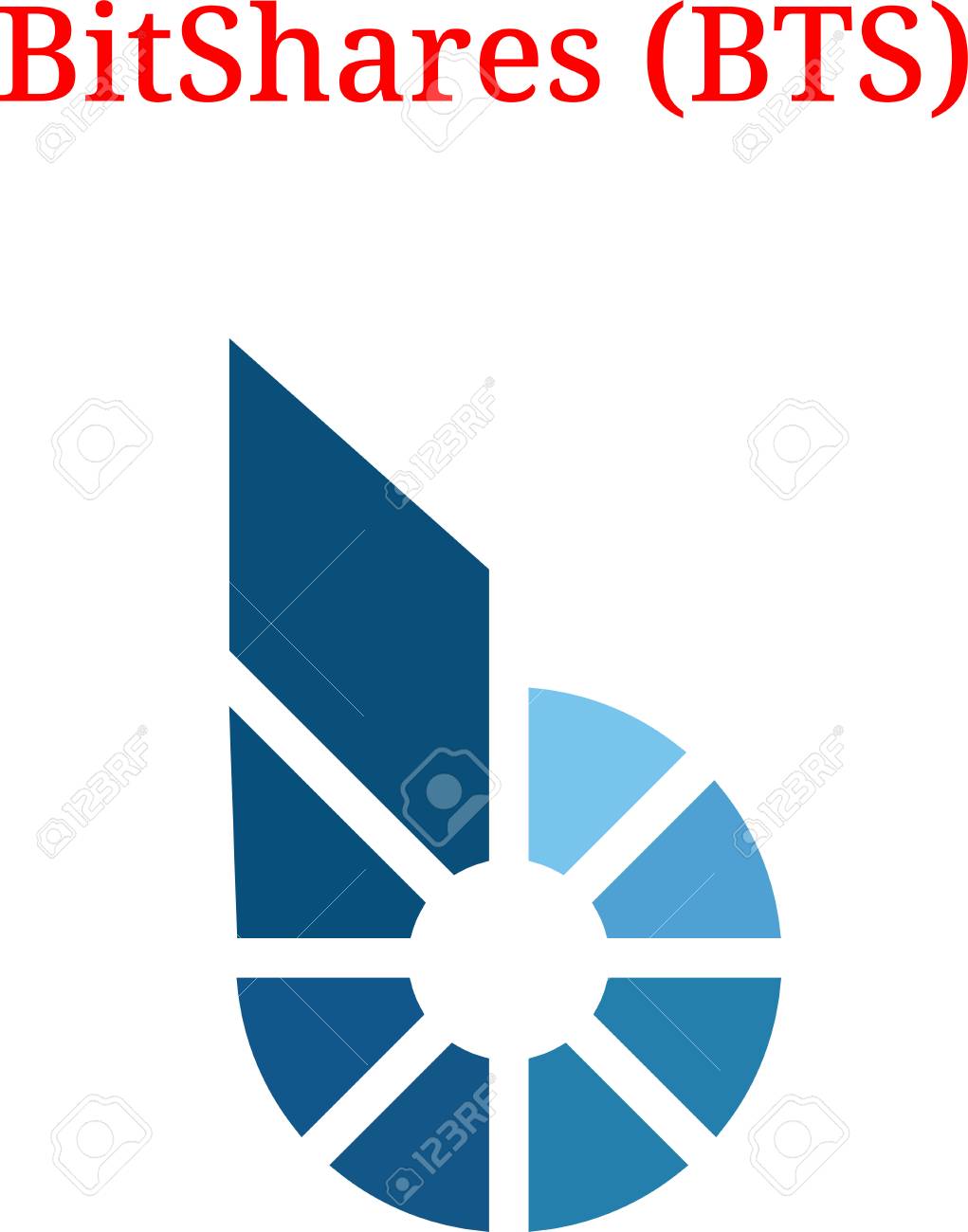 Vector Bitshares (BTS) Digital Cryptocurrency Logo. Bitshares (BTS) Icon.  Vector Illustration Isolated On White Background. Royalty Free SVG,  Cliparts, Vectors, and Stock Illustration. Image 96094399.