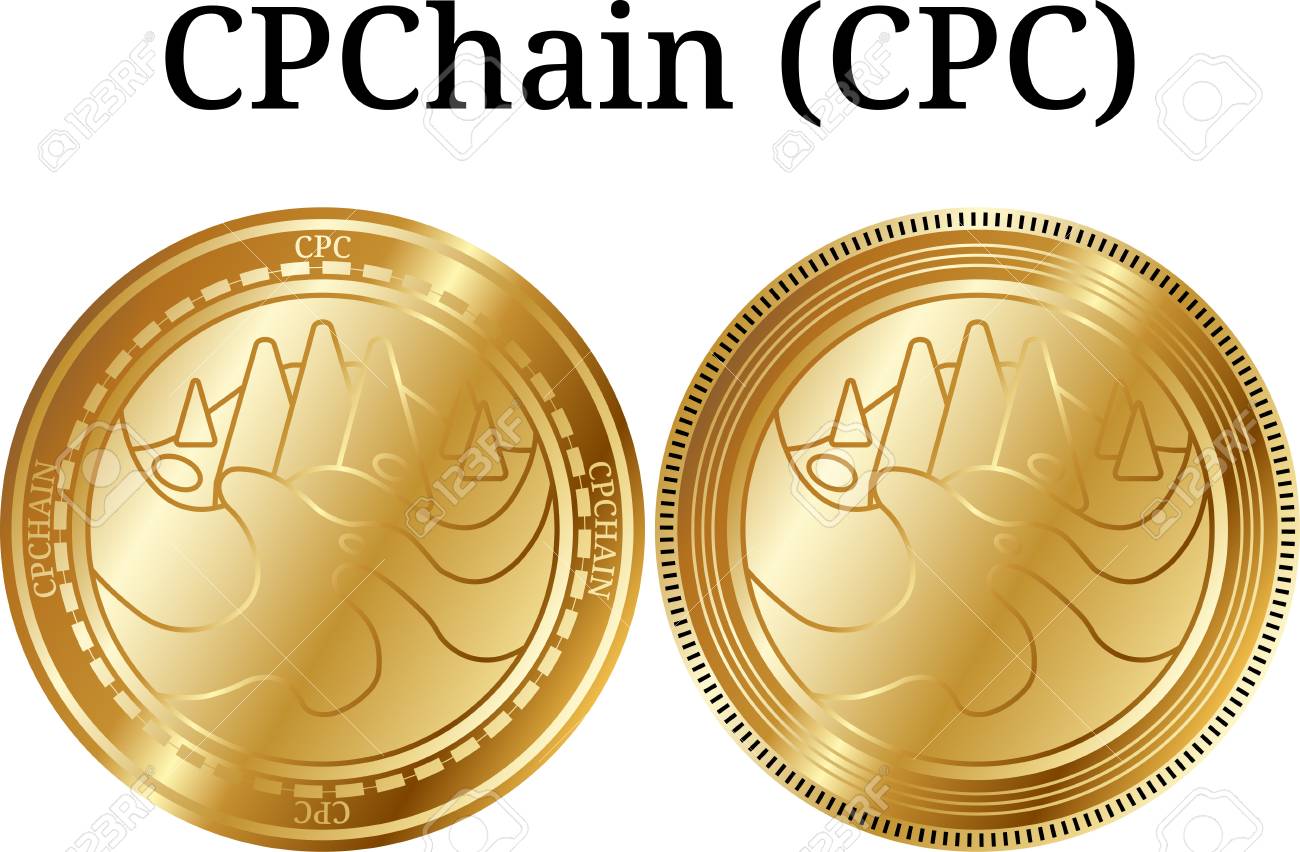 물리적 황금 동전 CPChain (CPC), 디지털 암호 화폐의 집합입니다. CPChain (CPC) 아이콘을 설정합니다. 벡터  일러스트 레이 션 흰색 배경에 고립 로열티 무료 사진, 그림, 이미지 그리고 스톡포토그래피. Image 96205077