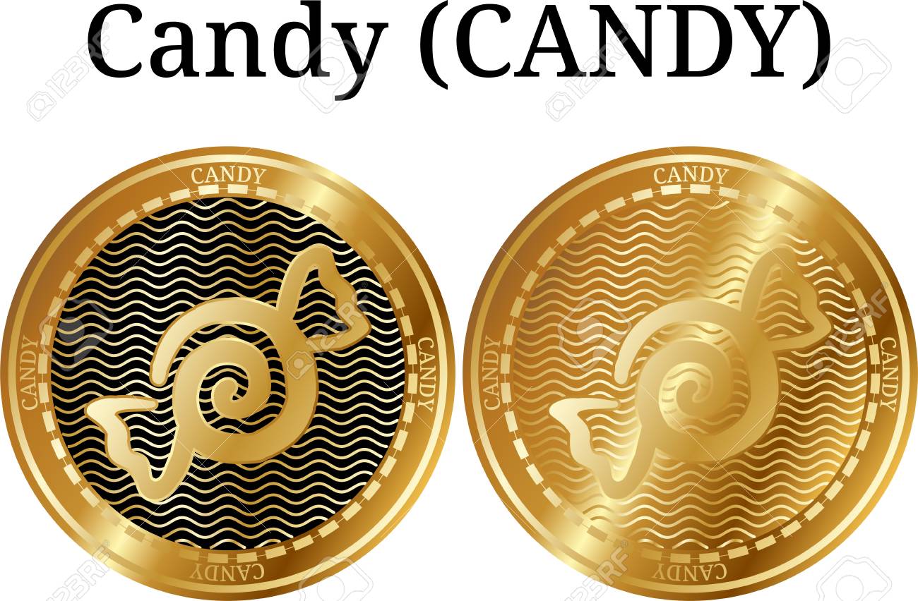 Conjunto De Moneda De Oro Física Candy (CANDY), Criptomoneda Digital.  Conjunto De Iconos De Caramelo (CARAMELO). Ilustración De Vectores Aislado  Sobre Fondo Blanco. Ilustraciones svg, vectoriales, clip art vectorizado  libre de derechos.
