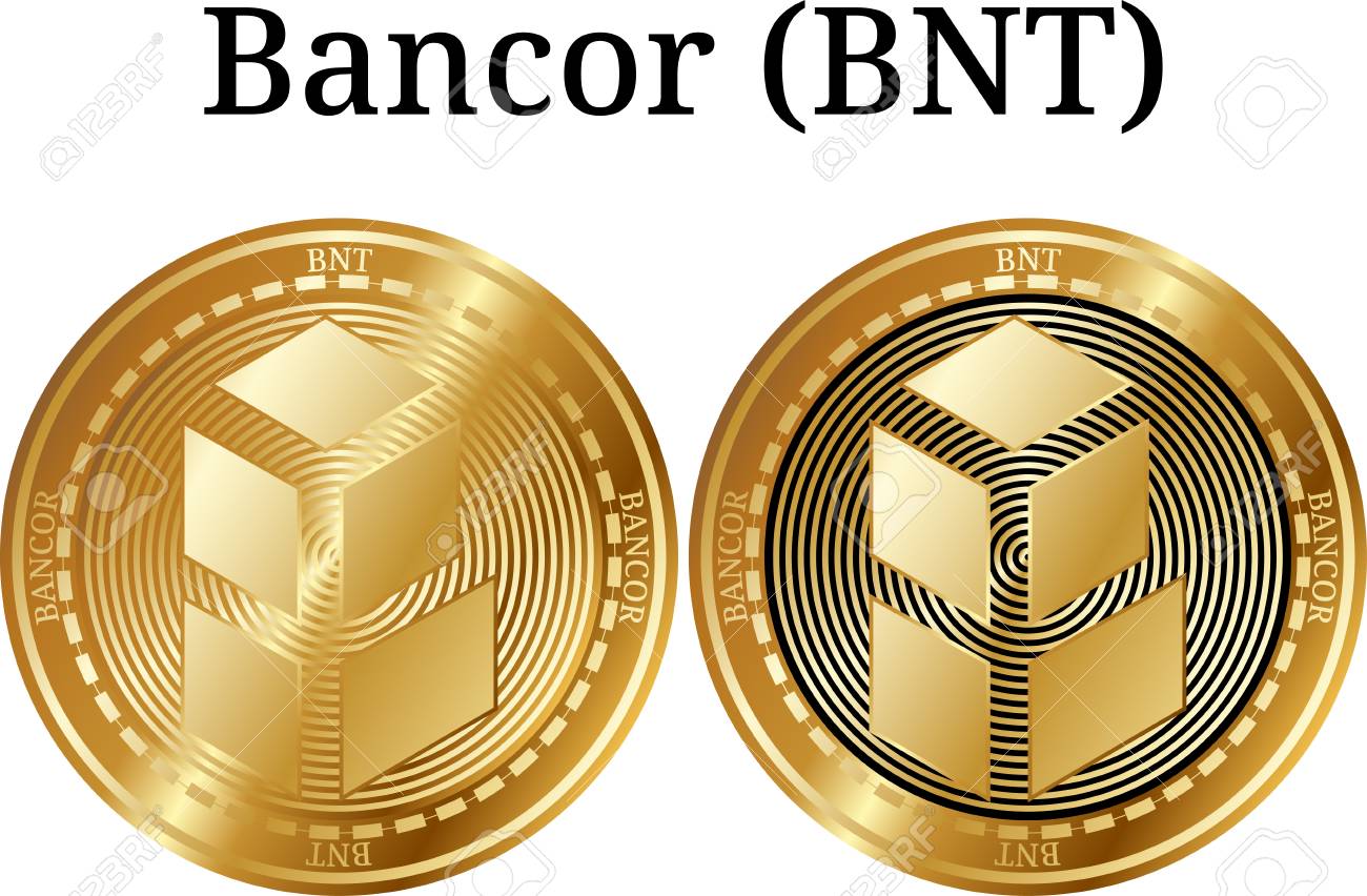 Conjunto De Moneda De Oro Física Bancor (BNT), Criptomoneda Digital.  Conjunto De Iconos De Bancor (BNT). Ilustración De Vector Aislado Sobre  Fondo Blanco. Ilustraciones svg, vectoriales, clip art vectorizado libre de  derechos.